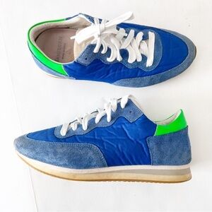Sid Mashburn Sneakers Tennis Shoes Vintage Old School Blue Green Italy
